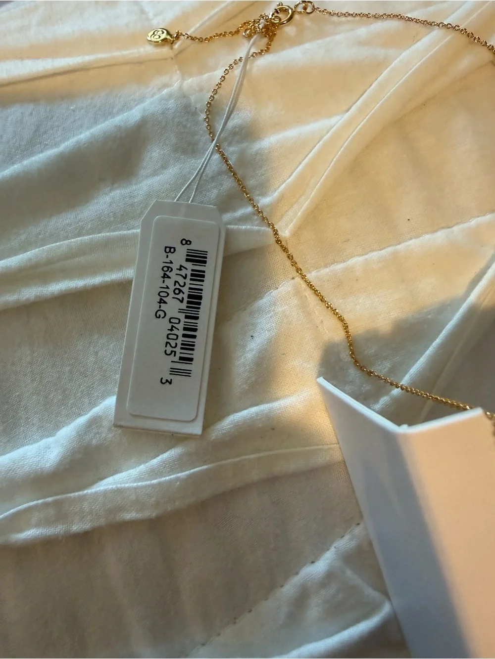 NWT Gorjana for Bloomingdale’s Gold Hammered Diamond Charm Necklace